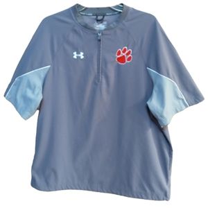 Under Armour Loose Fit Clemson Tiger Shirt Quarter Zip Sz L Men's
